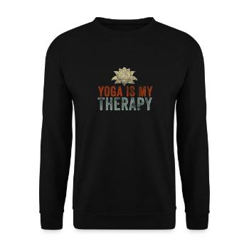 Le yoga est ma thérapie - Sweat-shirt Unisexe - noir - Devant - Alina (178cm) & Michal (187cm)