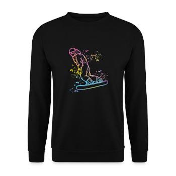 Snowboarder Snowboarding Snowboard - Sweat-shirt Unisexe - noir - Devant - Alina (178cm) & Michal (187cm)