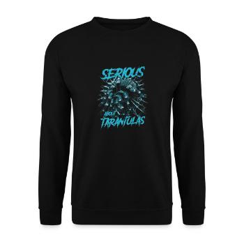 Serious About Tarantulas Pet Spider Owner - Unisex Sweatshirt - black - Front - Alina (178cm) & Michal (187cm)
