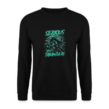 Serious About Tarantulas Pet Spider Owner - Unisex Sweatshirt - black - Front - Alina (178cm) & Michal (187cm)