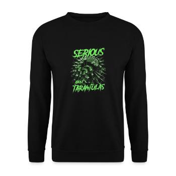 Serious About Tarantulas Pet Spider Owner - Unisex Sweatshirt - black - Front - Alina (178cm) & Michal (187cm)