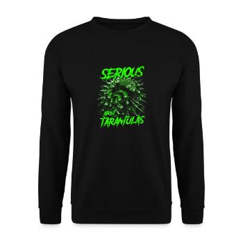 Serious About Tarantulas Pet Spider Owner - Unisex Sweatshirt - black - Front - Alina (178cm) & Michal (187cm)