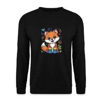 Out of preschool, kindergarten with - Unisex Sweatshirt - black - Front - Alina (178cm) & Michal (187cm)