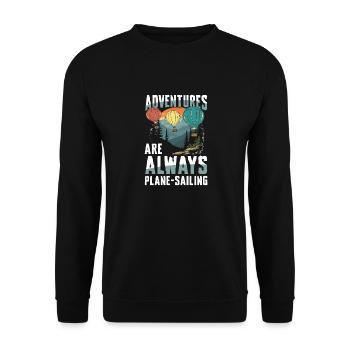Les aventures sont toujours à la voile - Sweat-shirt Unisexe - noir - Devant - Alina (178cm) & Michal (187cm)