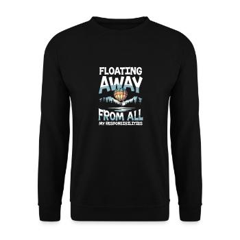 Flottez dans les nuages et oubliez tous vos soucis - Sweat-shirt Unisexe - noir - Devant - Alina (178cm) & Michal (187cm)