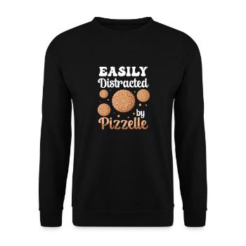 Pizzelle Waffle - Italian Waffles - Unisex Sweatshirt - black - Front - Alina (178cm) & Michal (187cm)