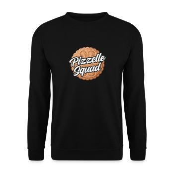 Pizzelle Waffle - Italian Waffles - Unisex Sweatshirt - black - Front - Alina (178cm) & Michal (187cm)