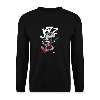 Jazz Capybara - Sweat-shirt Unisexe - noir - Devant - Alina (178cm) & Michal (187cm)