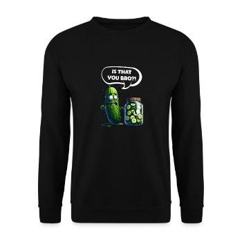 Is that you Bro?! Cucumber Pickle Cucumber Lovers - Unisex Sweatshirt - black - Front - Alina (178cm) & Michal (187cm)
