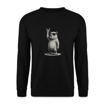 Rock Music Funny Capybara with Sunglasses - Unisex Sweatshirt - black - Front - Alina (178cm) & Michal (187cm)