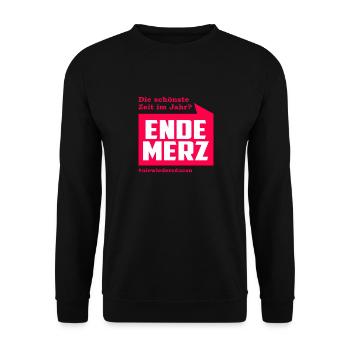 ENDE MERZ - Unisex Pullover - Schwarz - Vorne - Alina (178cm) & Michal (187cm)