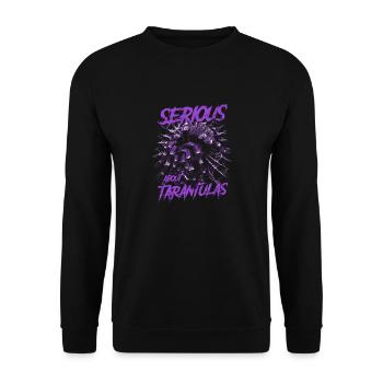 Serious About Tarantulas Pet Spider Owner - Unisex Sweatshirt - black - Front - Alina (178cm) & Michal (187cm)