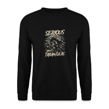 Serious About Tarantulas Pet Spider Owner - Unisex Sweatshirt - black - Front - Alina (178cm) & Michal (187cm)