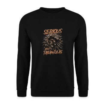 Serious About Tarantulas Pet Spider Owner - Unisex Sweatshirt - black - Front - Alina (178cm) & Michal (187cm)