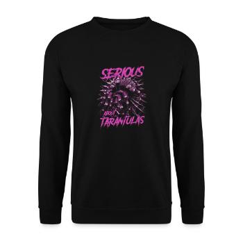 Serious About Tarantulas Pet Spider Owner - Unisex Sweatshirt - black - Front - Alina (178cm) & Michal (187cm)