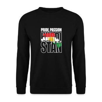 Pride Passion Kurdistan Kurdish Kurds - Unisex Sweatshirt - black - Front - Alina (178cm) & Michal (187cm)