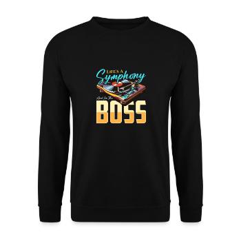 Music Director Life's A Symphony Choir Director - Unisex Sweatshirt - black - Front - Alina (178cm) & Michal (187cm)