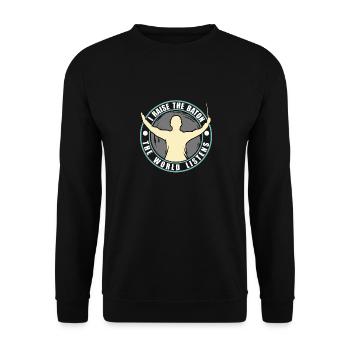 Music Director I Raise The Baton Choir Director - Unisex Sweatshirt - black - Front - Alina (178cm) & Michal (187cm)