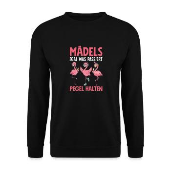 Girls no matter what happens Maintain levels - Unisex Sweatshirt - black - Front - Alina (178cm) & Michal (187cm)
