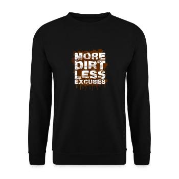 Plus de terre Schlammlauf Mud Run Muddy Race - Sweat-shirt Unisexe - noir - Devant - Alina (178cm) & Michal (187cm)