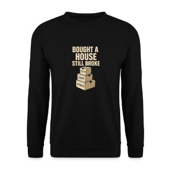 First Homebuyer Gift Neuhause-owner Humor - Unisex Sweatshirt - black - Front - Alina (178cm) & Michal (187cm)