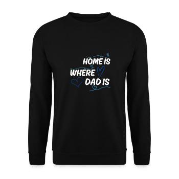 Schönes Vatertag Design für Papa - Unisex Pullover - Schwarz - Vorne - Alina (178cm) & Michal (187cm)