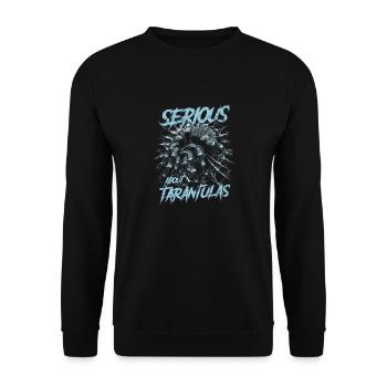 Serious About Tarantulas Pet Spider Owner - Unisex Sweatshirt - black - Front - Alina (178cm) & Michal (187cm)