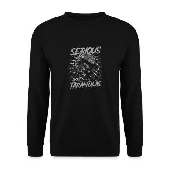 Serious About Tarantulas Pet Spider Owner - Unisex Sweatshirt - black - Front - Alina (178cm) & Michal (187cm)