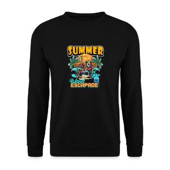 Escapade sur l’île d’été Design - Sweat-shirt Unisexe - noir - Devant - Alina (178cm) & Michal (187cm)