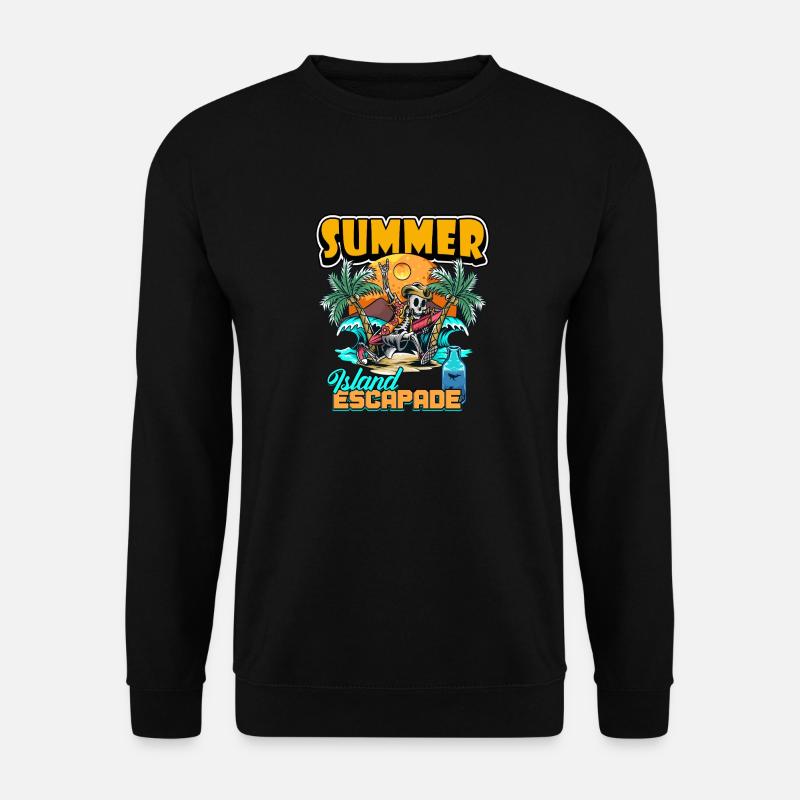 Summer Island Escapade Design - Unisex Pullover - Schwarz