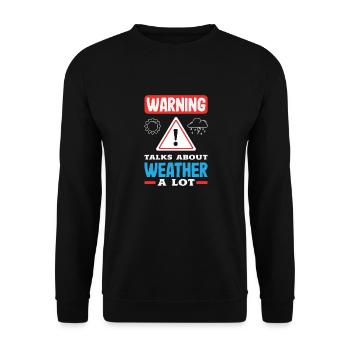 Météorologie amusante Passionnés de météo - Sweat-shirt Unisexe - noir - Devant - Alina (178cm) & Michal (187cm)