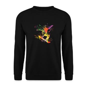 Snowboarder Snowboarding Snowboard - Unisex Sweatshirt - black - Front - Alina (178cm) & Michal (187cm)