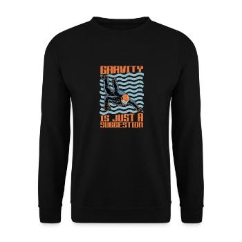 Skydiving Gravity Is Just A Suggestion Parachuting - Unisex Sweatshirt - black - Front - Alina (178cm) & Michal (187cm)