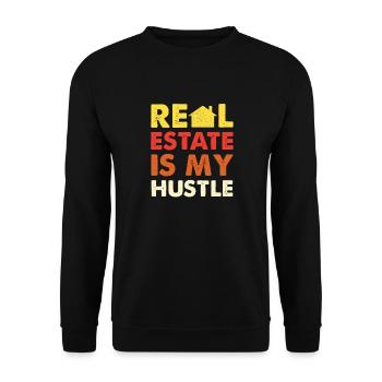 Immobilien Sind Mein Geschäft - Unisex Pullover - Schwarz - Vorne - Alina (178cm) & Michal (187cm)