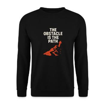 The Path Is the Obstacle: Stock Trader Trading - Unisex Sweatshirt - black - Front - Alina (178cm) & Michal (187cm)