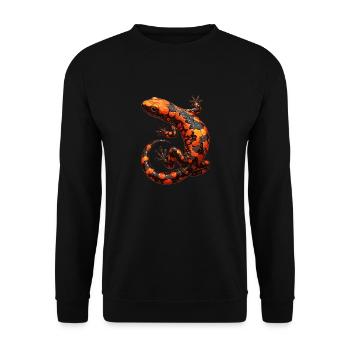 Salamanders Salamander - Unisex Sweatshirt - black - Front - Alina (178cm) & Michal (187cm)
