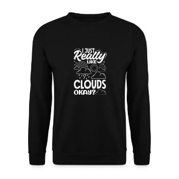 Météorologie amusante Passionnés de météo - Sweat-shirt Unisexe - noir - Devant - Alina (178cm) & Michal (187cm)