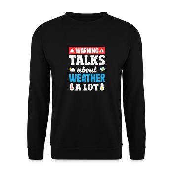 Météorologie amusante Passionnés de météo - Sweat-shirt Unisexe - noir - Devant - Alina (178cm) & Michal (187cm)