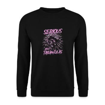 Serious About Tarantulas Pet Spider Owner - Unisex Sweatshirt - black - Front - Alina (178cm) & Michal (187cm)