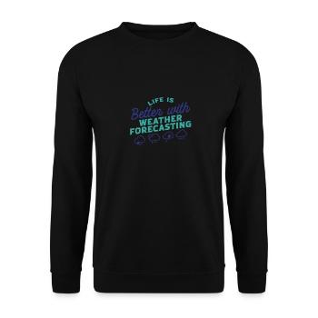 Meteorologist Weather Forecaster - Unisex Sweatshirt - black - Front - Alina (178cm) & Michal (187cm)