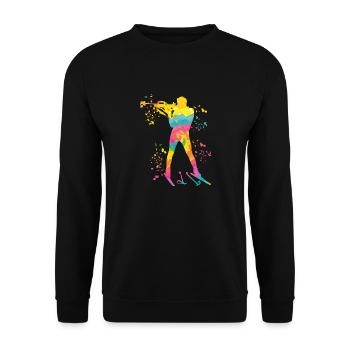 Biathlète Biathlon combiné nordique - Sweat-shirt Unisexe - noir - Devant - Alina (178cm) & Michal (187cm)