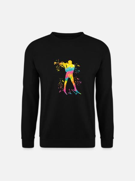 Biathlet Nordische Kombination Biathlon - Unisex Pullover - Schwarz
