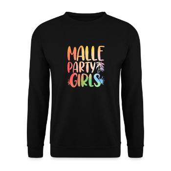 Malle Girls Tour Girls Night Out Mallorca Party Holiday - Unisex Sweatshirt - black - Front - Alina (178cm) & Michal (187cm)