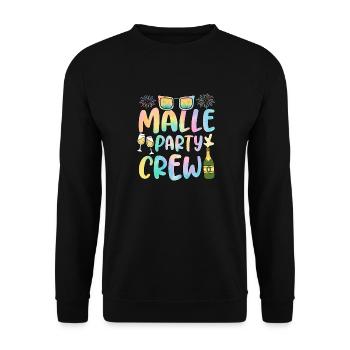 Malle Party Crew Gruppen Mallorca Party Urlaub - Unisex Pullover - Schwarz - Vorne - Alina (178cm) & Michal (187cm)