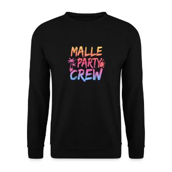 Malle Party Crew Mallorca Party Urlaub - Unisex Pullover - Schwarz - Vorne - Alina (178cm) & Michal (187cm)