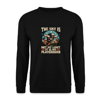 Skydiving The Sky Is Not My Limit Loves Skydive - Unisex Pullover - Schwarz - Vorne - Alina (178cm) & Michal (187cm)
