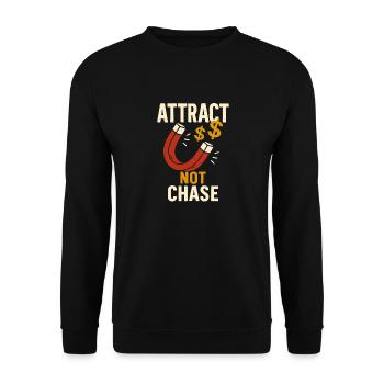 Money magnet: Attracting instead of chasing - Unisex Sweatshirt - black - Front - Alina (178cm) & Michal (187cm)
