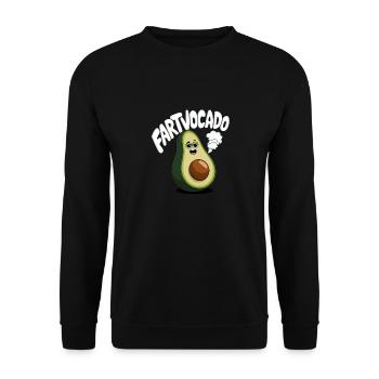 Lustige Avocado Furzen Pupsen Fartvocado - Unisex Pullover - Schwarz - Vorne - Alina (178cm) & Michal (187cm)