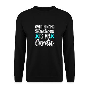 Trouble anxieux Trouble anxieux - Sweat-shirt Unisexe - noir - Devant - Alina (178cm) & Michal (187cm)
