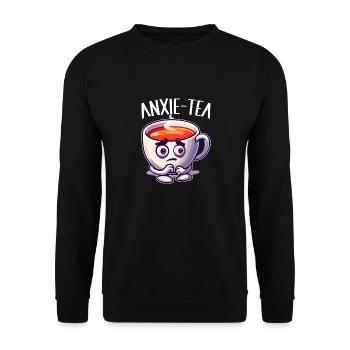 Anxiety disorder Anxiety disorder - Unisex Sweatshirt - black - Front - Alina (178cm) & Michal (187cm)